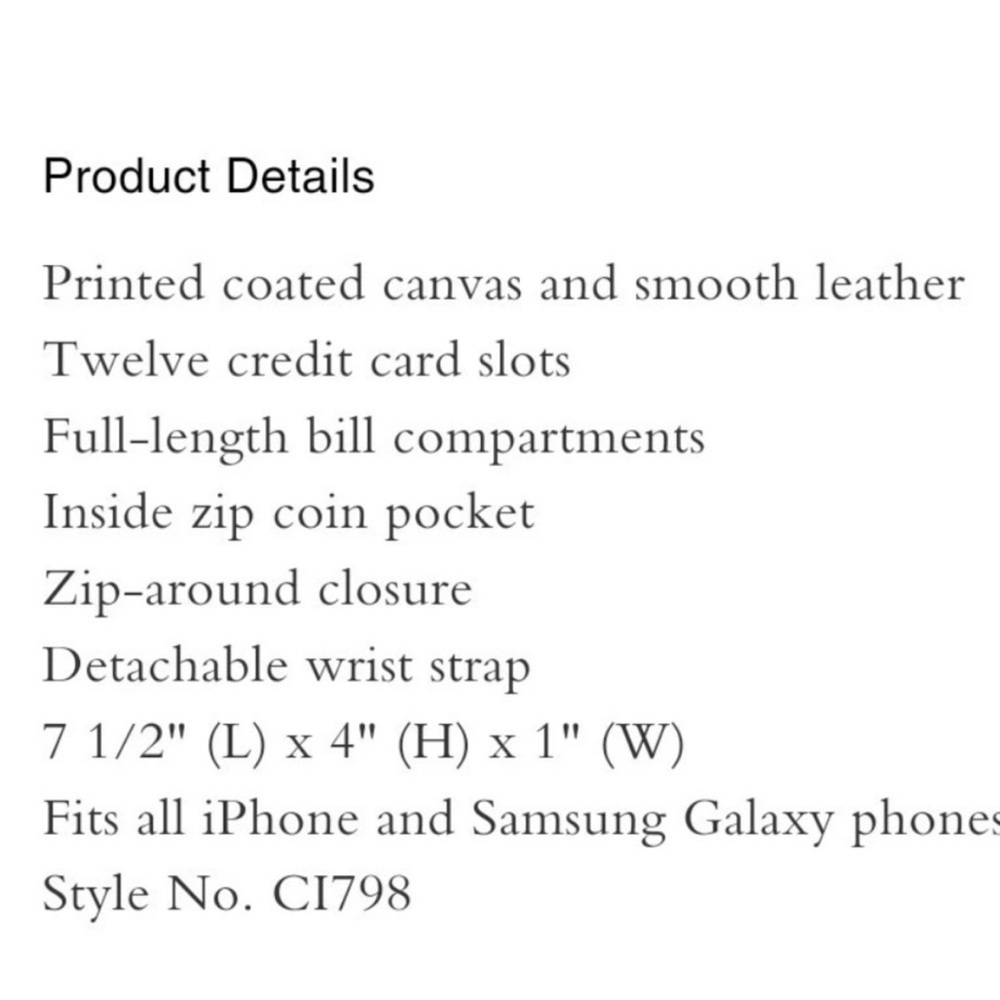 Coach Cream Floral Zip Wristlet with Pink & Yellow Blooms - Picture 4 of 8